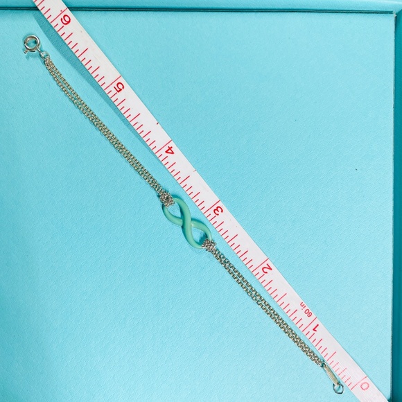 Tiffany & Co blue enamel infinity bracelet Small - Picture 4 of 7